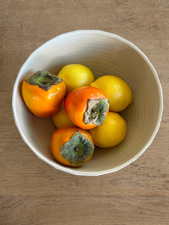 Stoneware Fluted Bowl