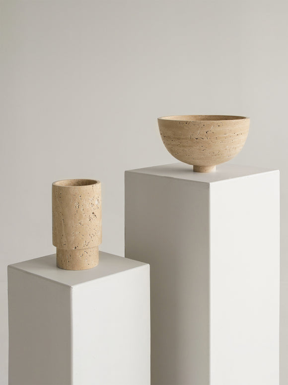 Travertine Fruit Bowl