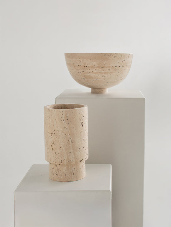 Travertine Fruit Bowl