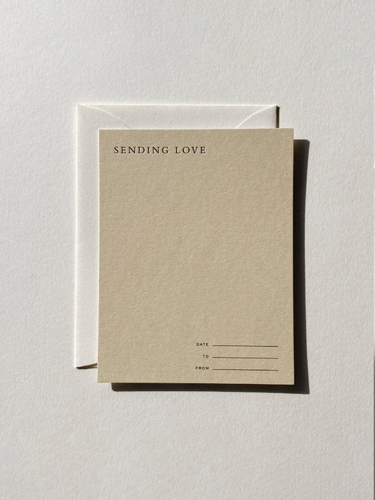 A2 Notecards - Sending Love Notecard Set No. 12: Sand / Set of 6