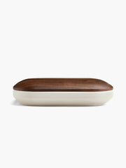 John Pawson Rectangular Ceramic Oven Dish with Walnut Lid