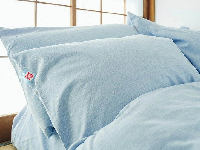 Organic Duvet Cover Set, Natural Indigo