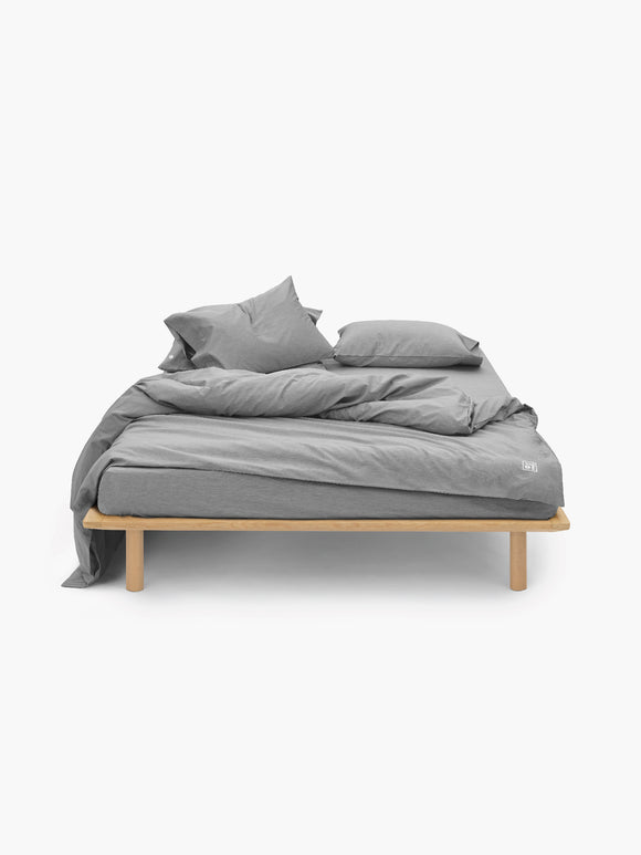 Organic Duvet Cover Set, Silver Sumac