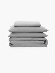 Organic Duvet Cover Set, Silver Sumac
