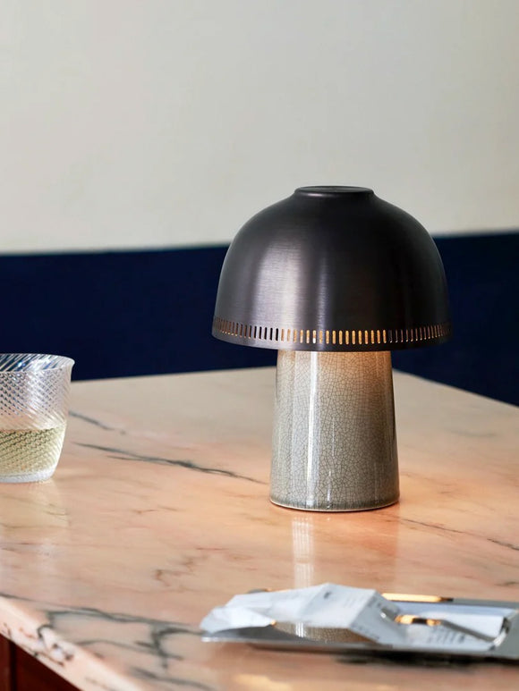 Raku SH8 Lamp, Bronzed