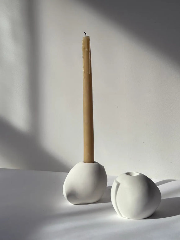 Short Sculptural Candle Holder
