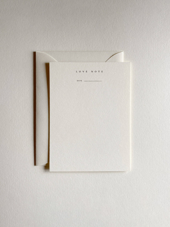 Love Note Notecard Set No. 06: Natural / Set of 6