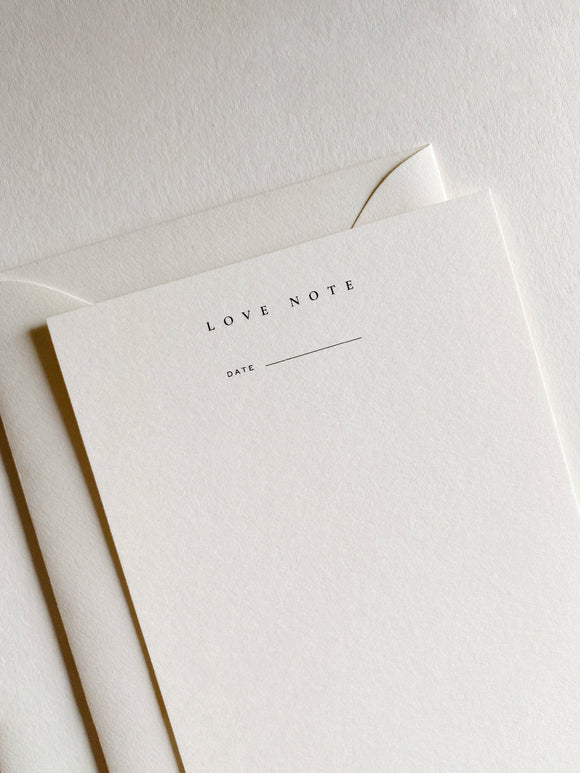 Love Note Notecard Set No. 06: Natural / Set of 6