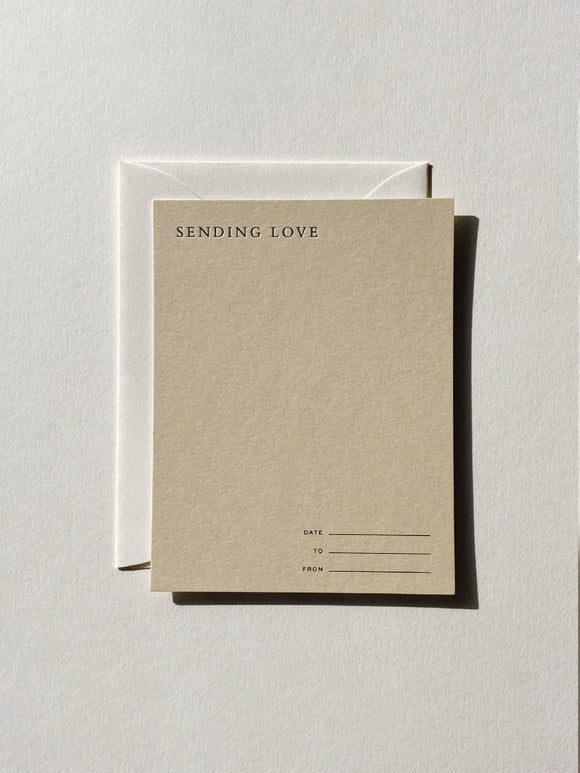 Sending Love Notecard Set No. 12: Sand / Set of 6