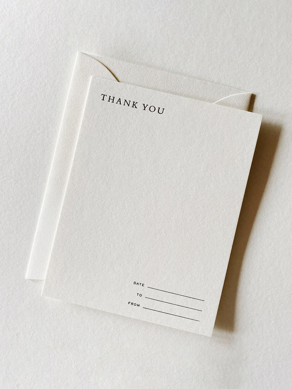 Thank You Notecard Set No. 12: Natural / Set of 6