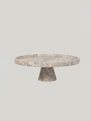 Silver Travertine Cake Stand