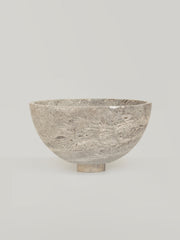 Silver Travertine Fruit Bowl