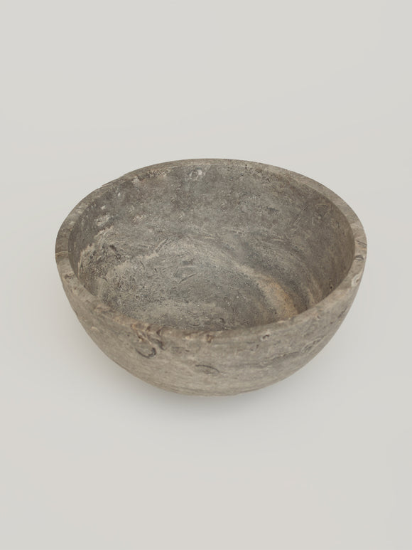 Silver Travertine Fruit Bowl