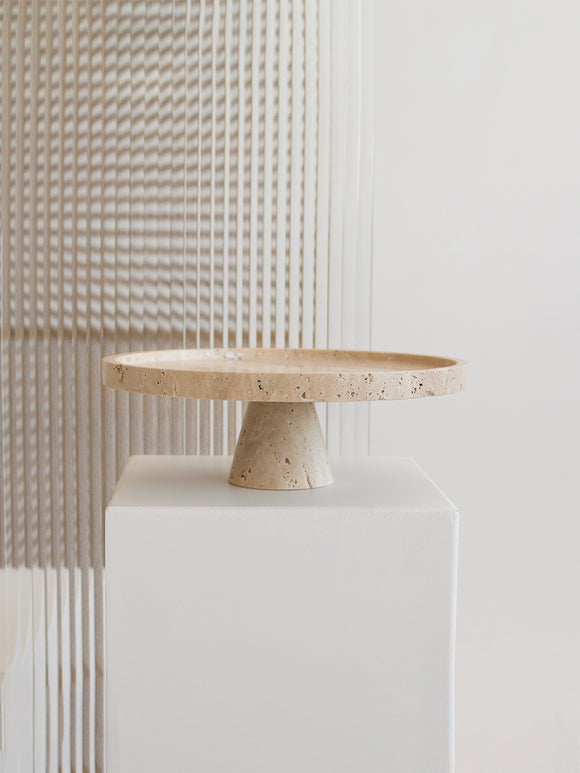 Travertine Cake Stand