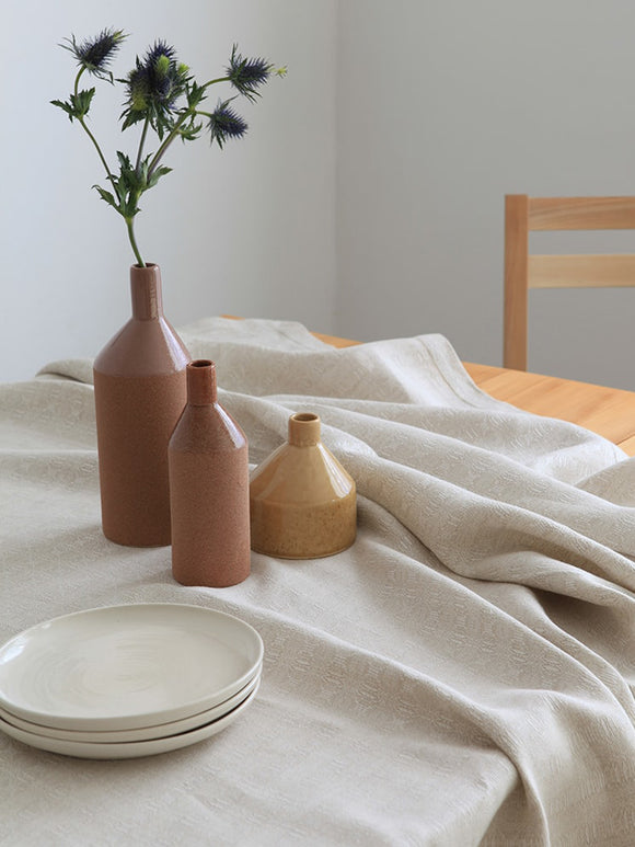 Cloverleaf Tablecloth, Natural