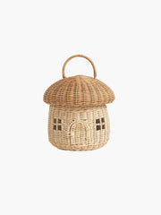 Rattan Mushroom Basket, Natural