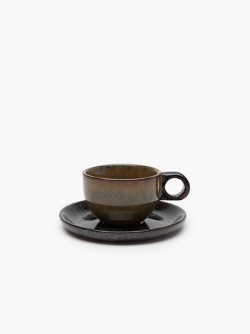 Coffee Cup with Saucer Indi Grey Surface