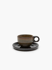 Coffee Cup with Saucer Indi Grey Surface