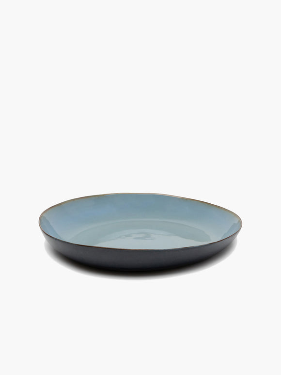 Serving Plate Smoky Blue/Dark Blue Terres de Rêves