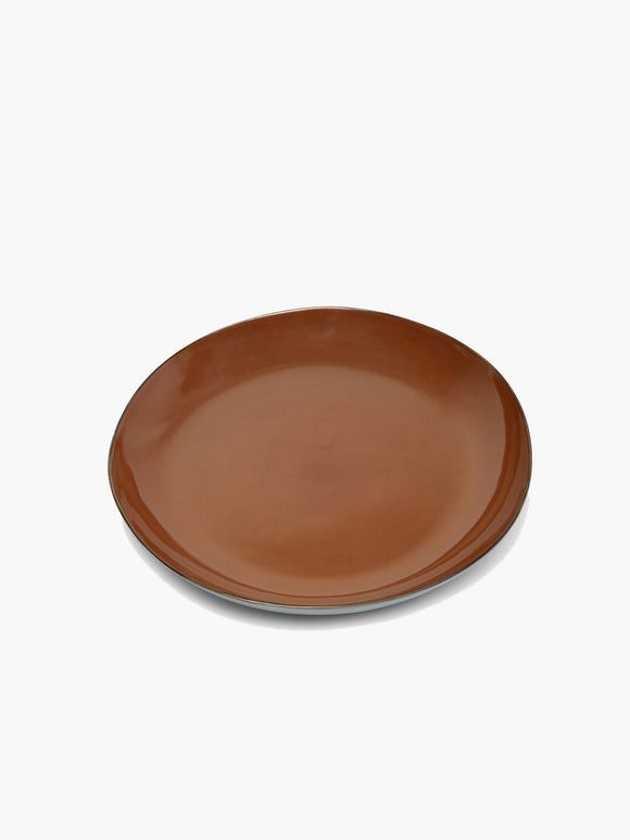 Serving Plate Rust/Smoky Blue Terres de Rêves