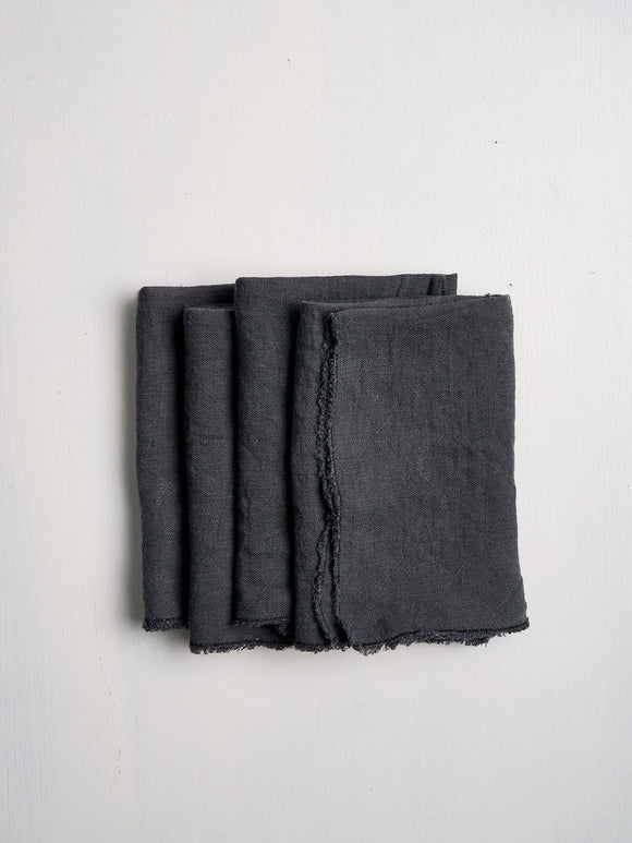 Philo Linen Napkin Set, Slate