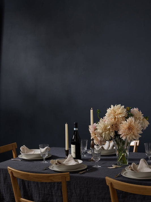 Philo Linen Tablecloth, Slate