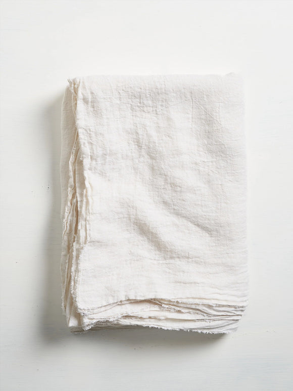 Philo Linen Tablecloth, White