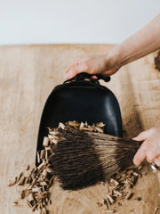 Leather Dustpan, Black