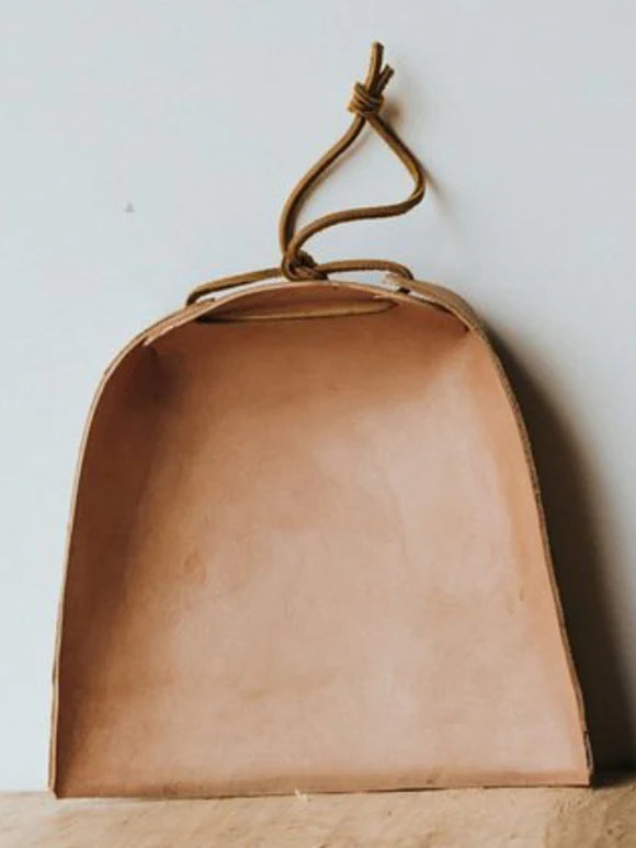 Leather Dustpan, Natural