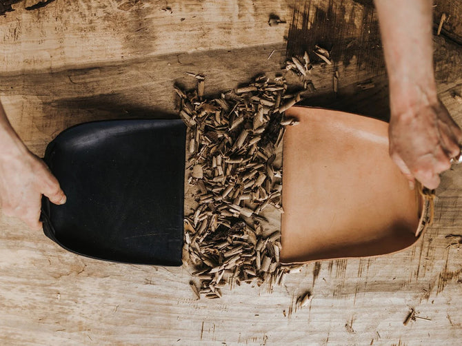 Leather Dustpan, Natural