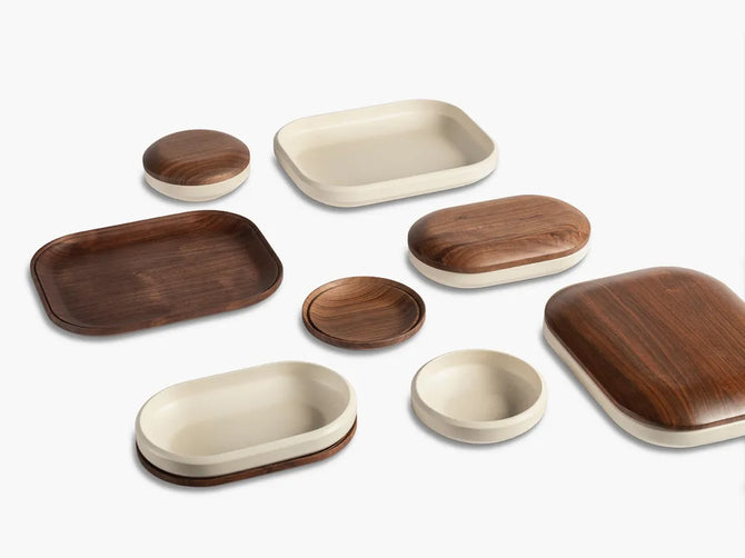 John Pawson Rectangular Ceramic Oven Dish with Walnut Lid