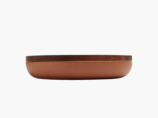 Vincent Van Duysen Ceramic Pot with Walnut Lid, Rouille