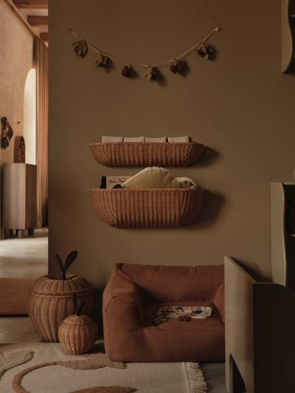 Large Apple Braided Storage, Natural