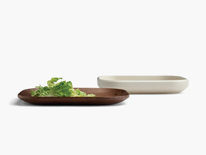 John Pawson Rectangular Ceramic Oven Dish with Walnut Lid