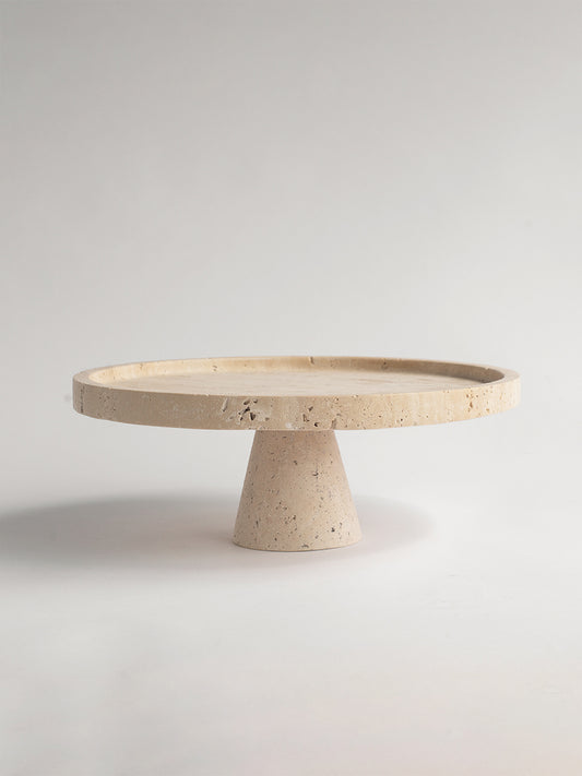 Cake Pedestal Stand - Travertine Cake Stand