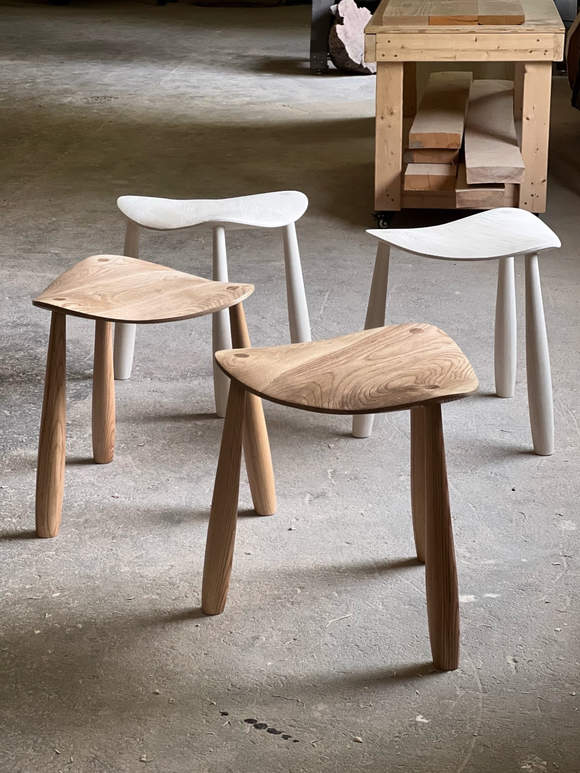 Hand-Carved Wooden Stool