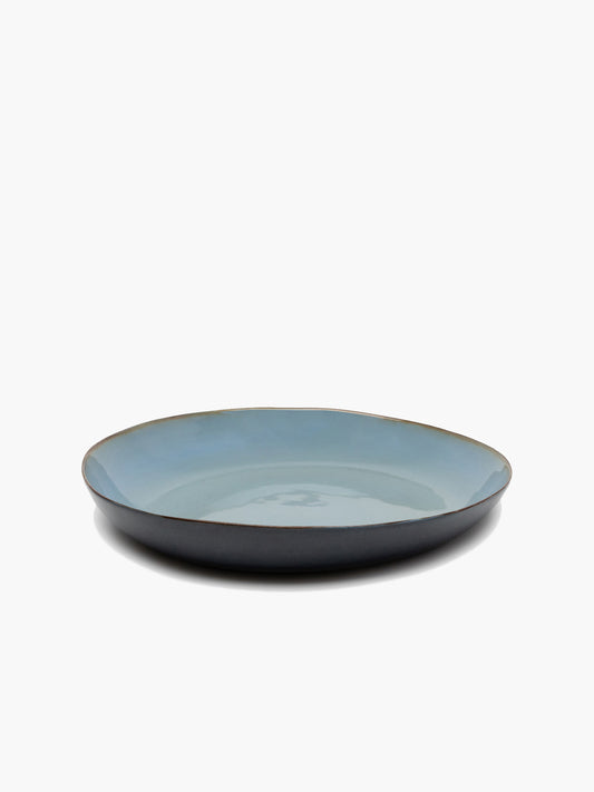 Ceramic Plate- Serving Plate Smoky Blue/Dark Blue Terres de Rêves