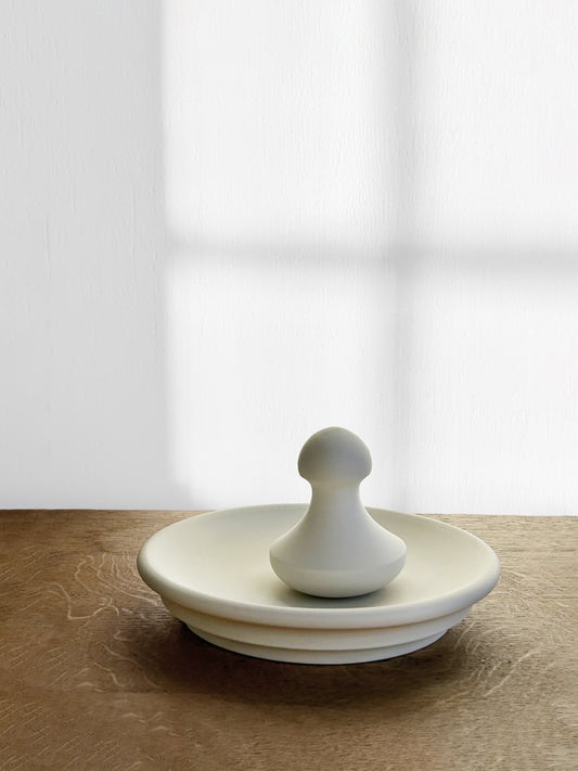 Ball Pestle with Flat Mortar - WLLW - ceramic mortar and pestle 