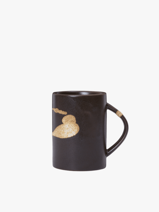 Koyo Glaze Ceramic Mug, Dark Brown & Buff