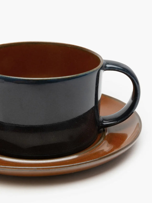 Coffee Cup Dark Blue/Rust Terres de Rêves