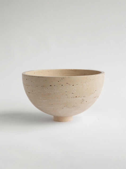 Decorative Bowl - Travertine Eclipse Bowl