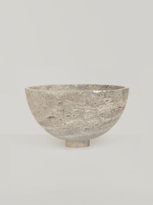 Fruit Bowl - Silver Travertine Fruit Bowl