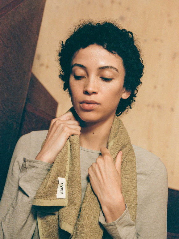 Linen Hand Towel, Saffron