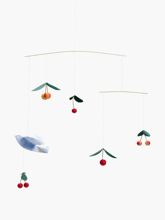 Cherry Bird - WLLW - hanging mobile art