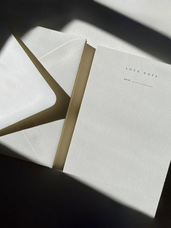 Love Note Notecard Set No. 06: Natural / Set of 6