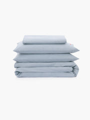 Organic Duvet Cover Set, Natural Indigo