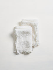 Philo Linen Napkin Set, White