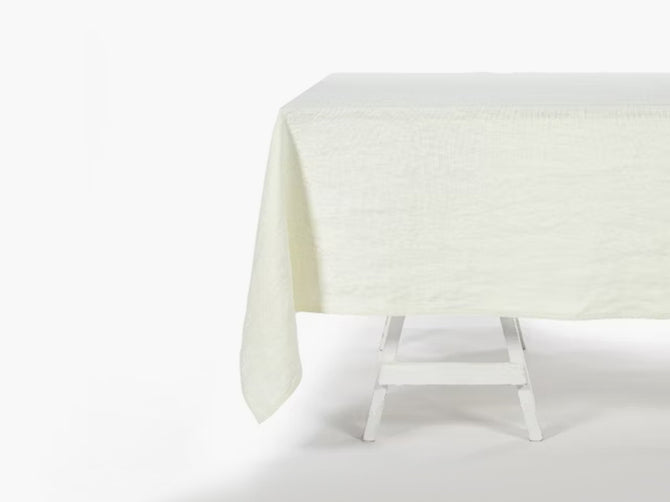 Hudson Tablecloth, Oyster, 65 x 65