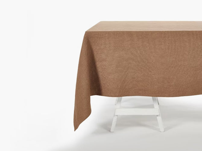 Hudson Tablecloth, Cinnamon, 65 x 65