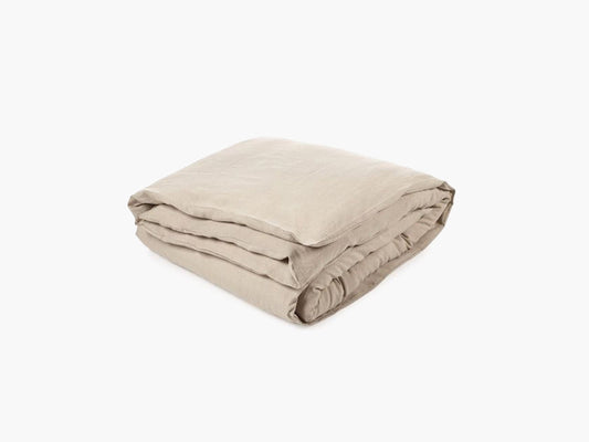 Heritage Duvet Cover, Flax - WLLW - linen duvet cover